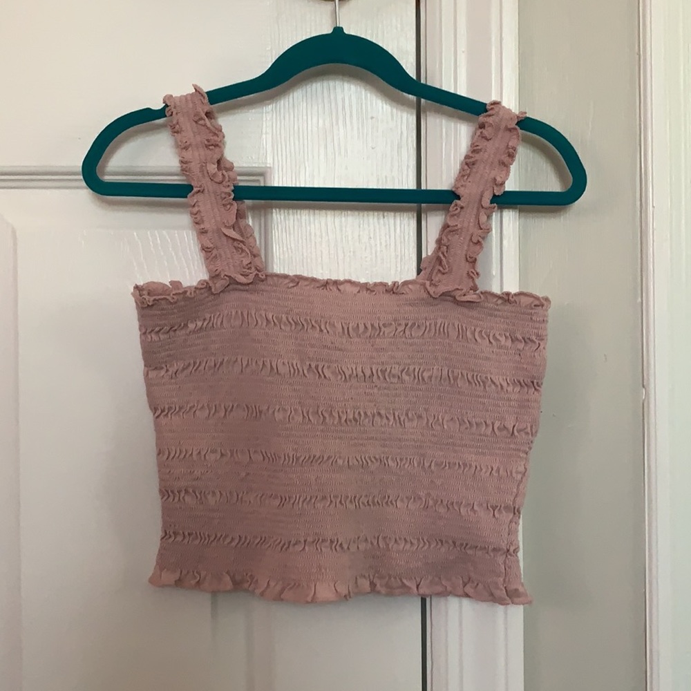 AEROPOSTALE pink ruffle tank